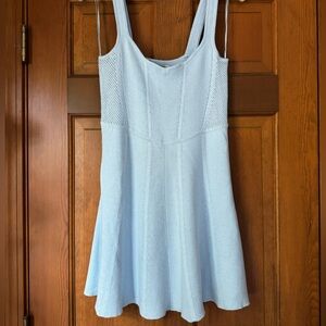 American Eagle Light Blue Mini Sweater Dress